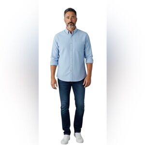 Even Tide Chambray Button Down Shirt